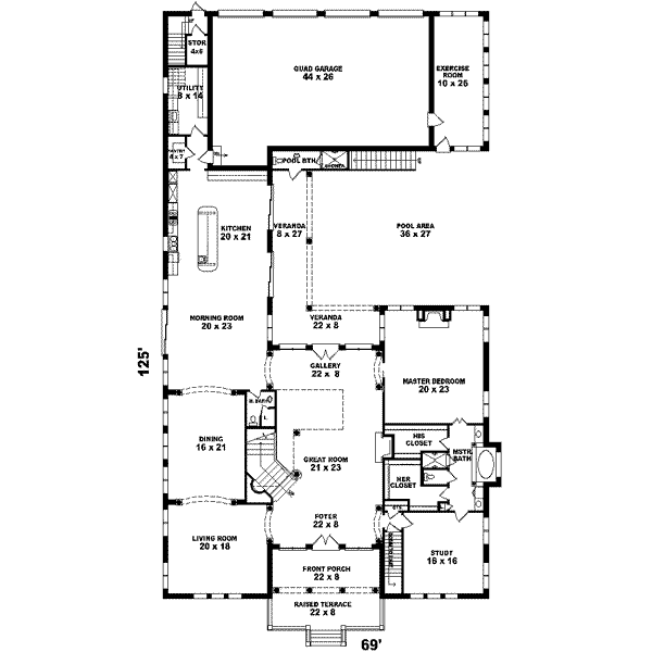 European Floor Plan - Main Floor Plan #81-652