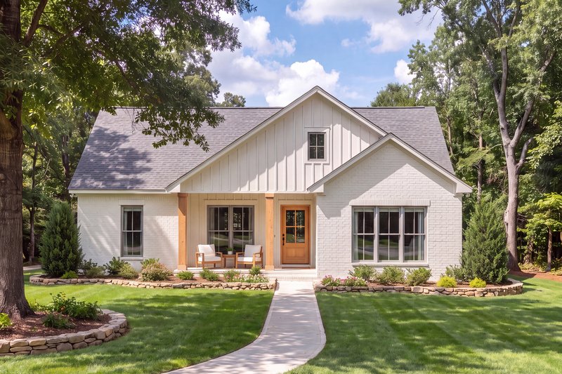 Architectural House Design - Exterior - Front Elevation 2 for Farmhouse House Plan #430-445 - 3 bed, 2 bath
