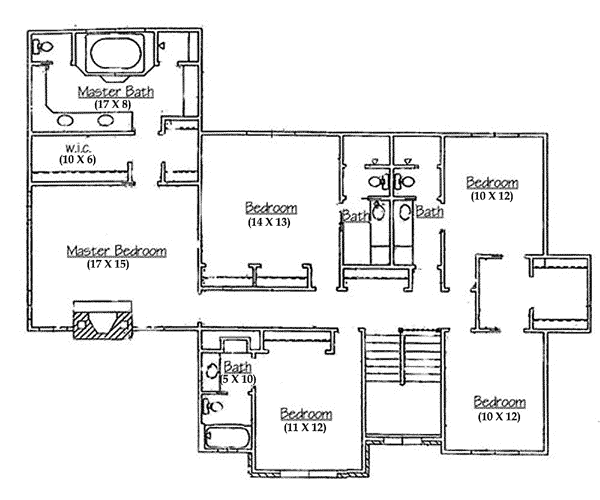 Home Plan - Traditional Floor Plan - Upper Floor Plan #5-224