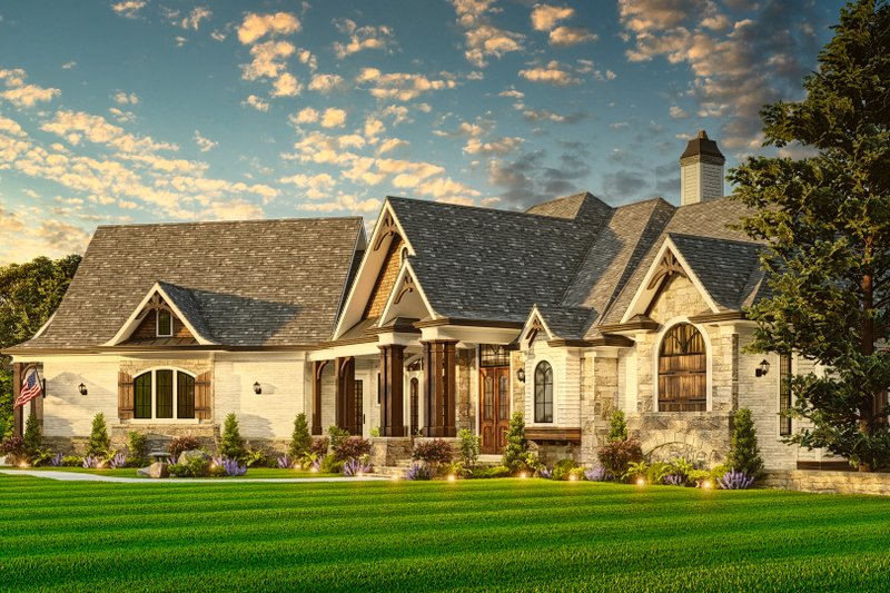 Home Plan - Exterior - Front Elevation 5 for Craftsman House Plan #54-729 - 4 bed, 4 bath