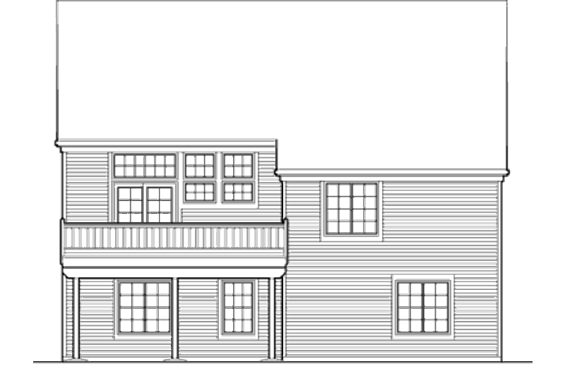Home Plan - Exterior - Rear Elevation for Bungalow House Plan #48-272 - 3 bed, 2.5 bath