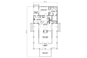 Floor Plan - Main Floor for Farmhouse House Plan #17-2359 - 3 bed, 2.5 bath