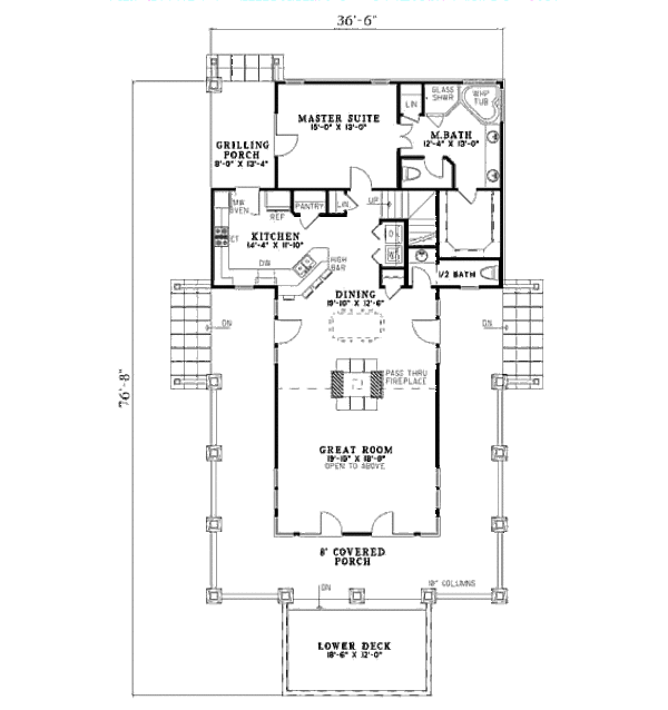 House Plan Design - Farmhouse Floor Plan - Main Floor Plan #17-2359