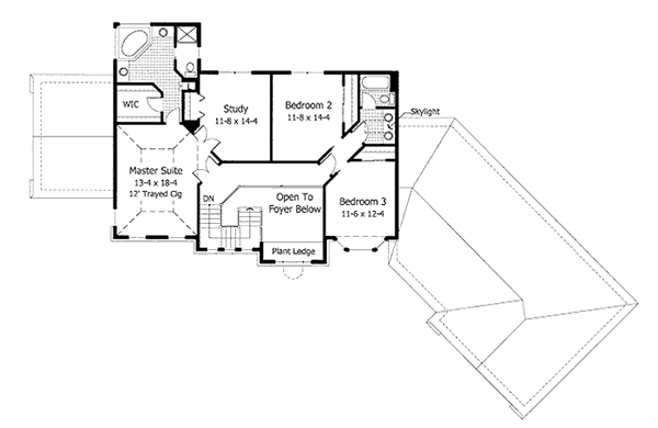 European Floor Plan - Upper Floor Plan #51-147
