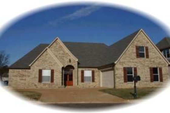 Exterior - Front Elevation for European House Plan #81-1267 - 4 bed, 3 bath
