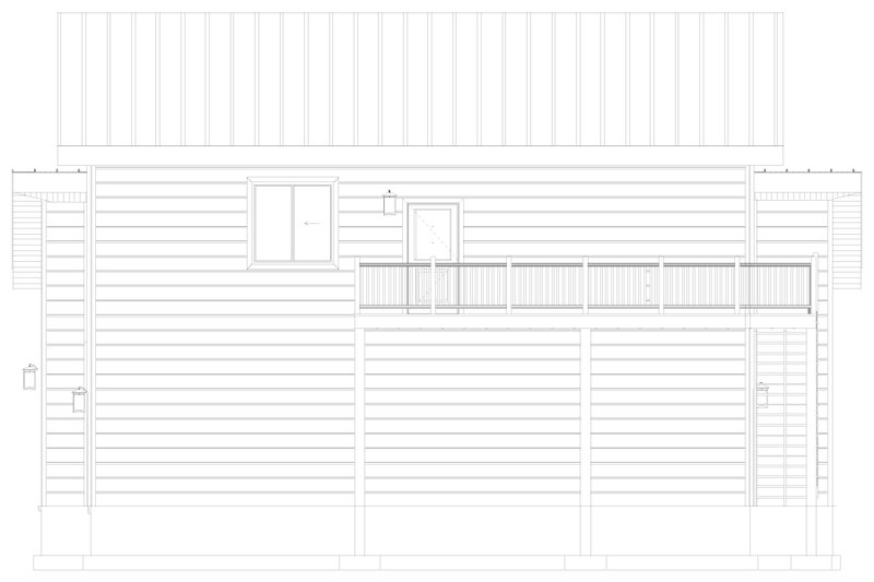 House Blueprint - Exterior - Other Elevation 1 for Modern House Plan #1060-476 - 1 bed, 1.5 bath