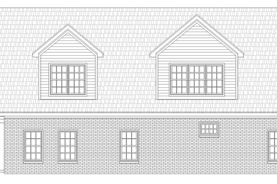 Exterior - Rear Elevation for Traditional House Plan #932-402 - 5 bed, 3.5 bath