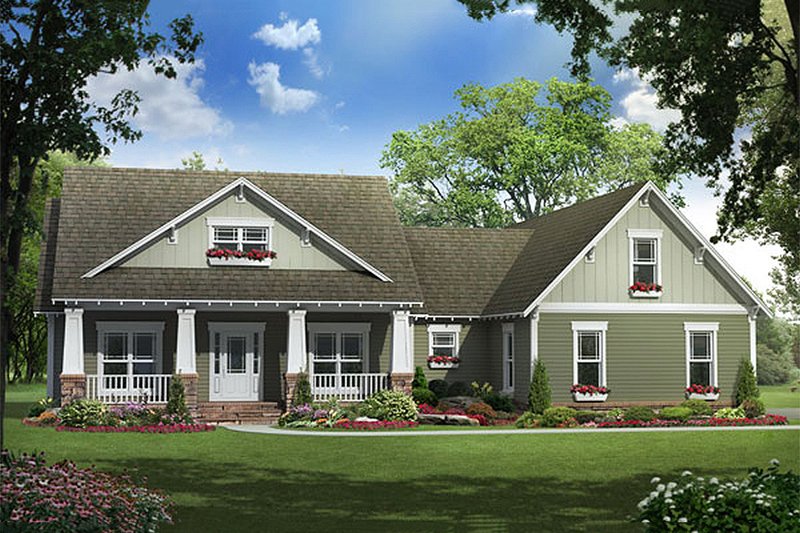 Architectural House Design - Craftsman Exterior - Front Elevation Plan #21-289