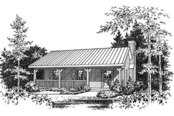 Exterior - Other Elevation for Cabin House Plan #22-127 - 1 bed, 1 bath