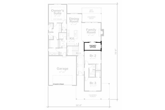 Floor Plan - Other Floor for Country House Plan #20-2532 - 3 bed, 2 bath