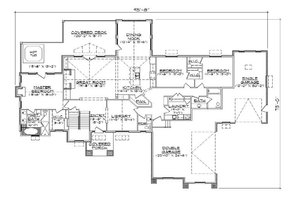 Floor Plan - Main Floor for Craftsman House Plan #5-308 - 8 bed, 5.5 bath