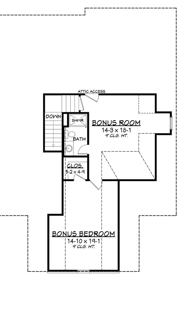 Country Floor Plan - Upper Floor Plan #430-135