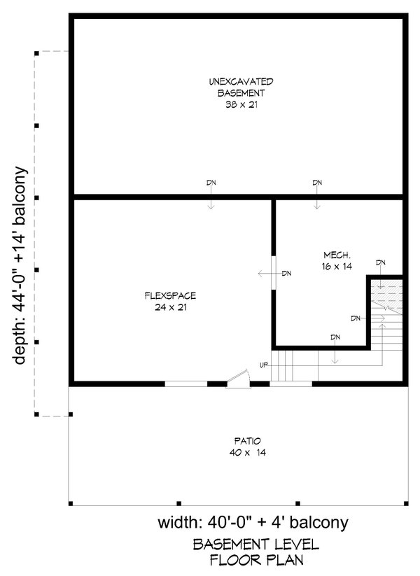 Dream House Plan - Beach Floor Plan - Lower Floor Plan #932-958