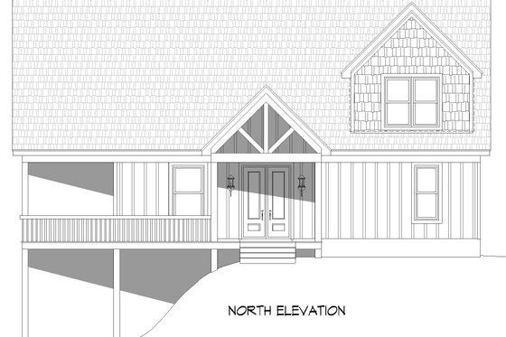 Exterior - Front Elevation 3 for Country House Plan #932-896 - 3 bed, 2 bath