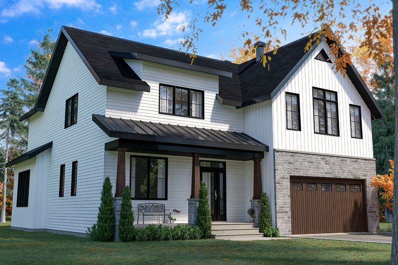 Architectural House Design - Exterior - Front Elevation 5 for Farmhouse House Plan #23-2725 - 4 bed, 2.5 bath