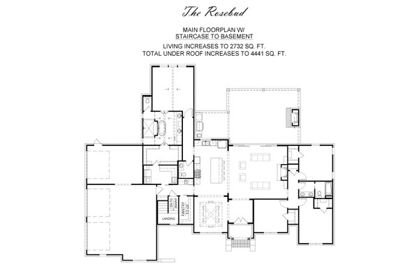 Dream House Plan - Farmhouse Floor Plan - Main Floor Plan #1074-83