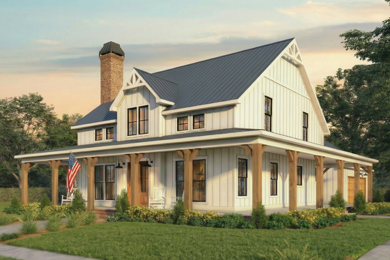 Exterior - Other Elevation for Farmhouse House Plan #1074-128 - 4 bed, 3.5 bath