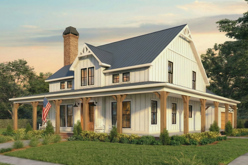 Dream House Plan - Exterior - Other Elevation for Farmhouse House Plan #1074-128 - 4 bed, 3.5 bath