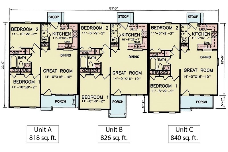 Home Plan - Floor Plan - Main Floor for Craftsman House Plan #54-625 - 6 bed, 3 bath