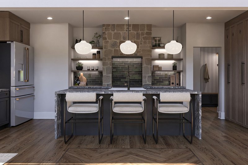 Architectural House Design - Interior - Kitchen 2 for Barndominium House Plan #455-380 - 3 bed, 3.5 bath