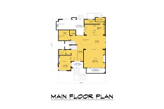 Floor Plan - Main Floor for Contemporary House Plan #1066-200 - 5 bed, 5 bath