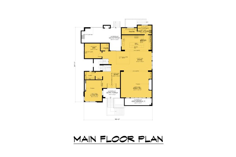 Dream House Plan - Floor Plan - Main Floor for Contemporary House Plan #1066-200 - 5 bed, 5 bath