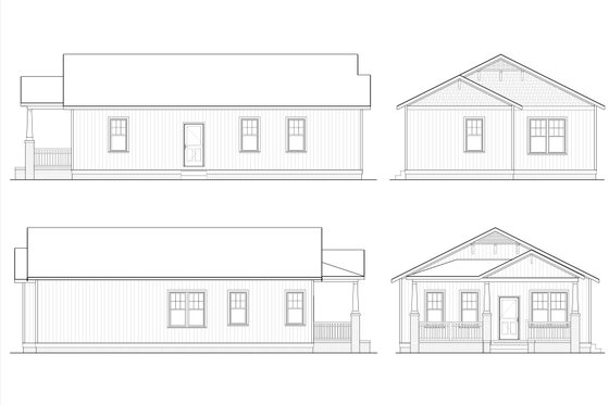Exterior - Other Elevation for Bungalow House Plan #936-32 - 3 bed, 2 bath