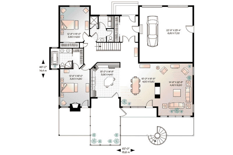 Contemporary Style House Plan - 5 Beds 4 Baths 3930 Sq/Ft Plan #23-418 ...