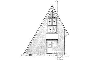 Exterior - Rear Elevation for Cottage House Plan #320-409 - 1 bed, 1 bath