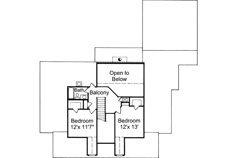 Home Plan - Floor Plan - Upper Floor for Southern House Plan #37-110 - 4 bed, 4 bath