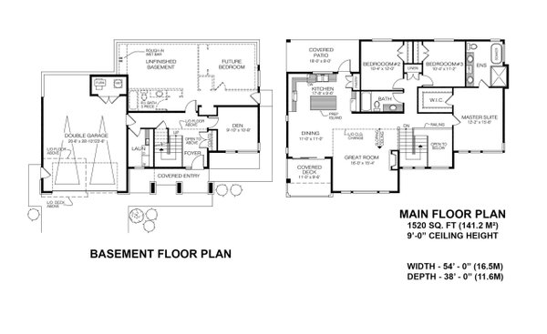 Dream House Plan - Floor Plan - Main Floor for Contemporary House Plan #1100-96 - 3 bed, 2 bath