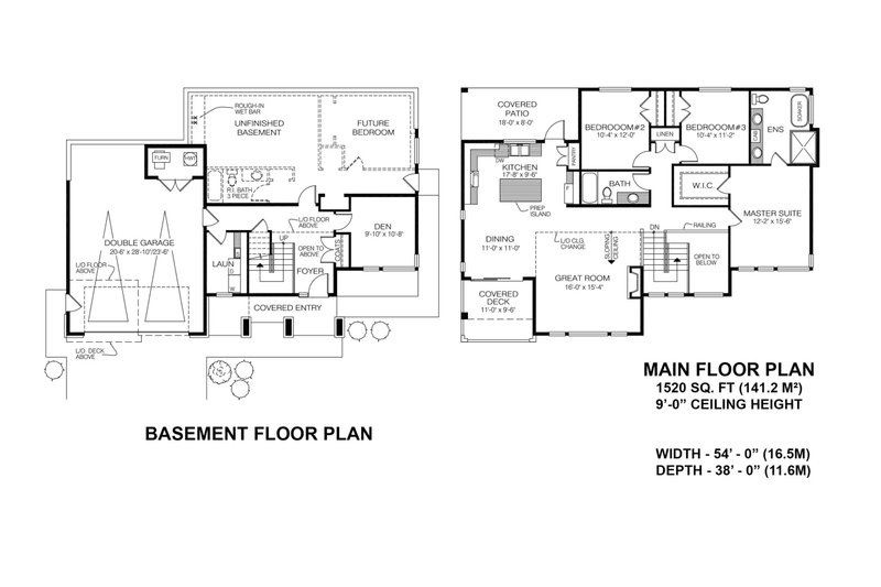 Dream House Plan - Floor Plan - Main Floor for Contemporary House Plan #1100-96 - 3 bed, 2 bath