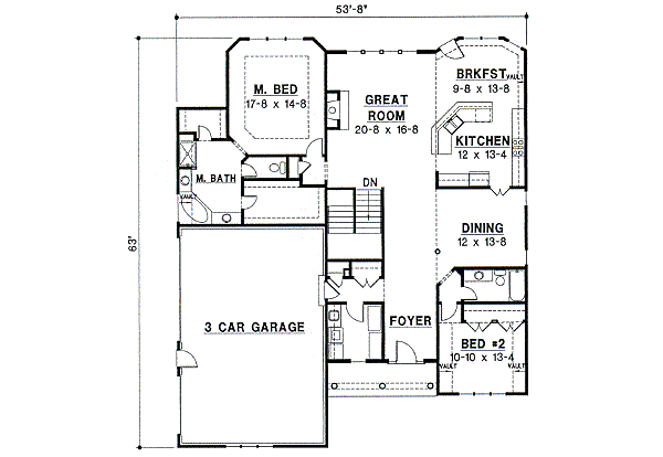 European Floor Plan - Main Floor Plan #67-369