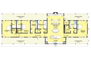 Floor Plan - Main Floor for Ranch House Plan #888-8 - 3 bed, 3.5 bath