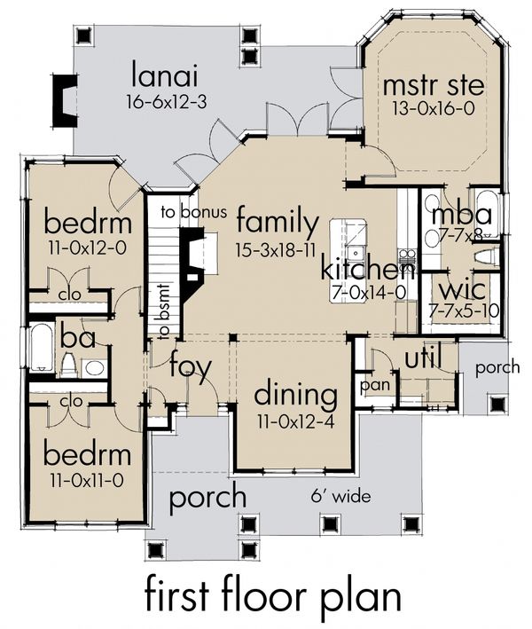 House Plan Design - Storybook craftsman cottage plan - 1400sft