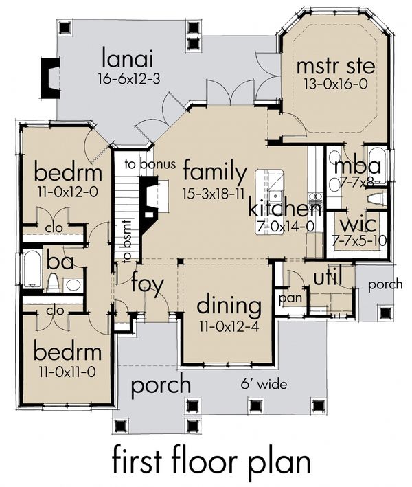 Home Plan - Storybook craftsman cottage plan - 1400sft
