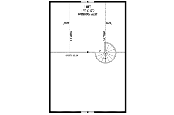 Floor Plan - Other Floor for Traditional House Plan #60-633 - 2 bed, 1 bath