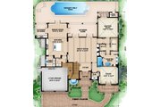 European Style House Plan - 4 Beds 4.5 Baths 4687 Sq/Ft Plan #27-449 