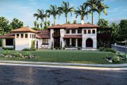 Mediterranean Style House Plan - 4 Beds 3.5 Baths 3512 Sq/Ft Plan #455-555 