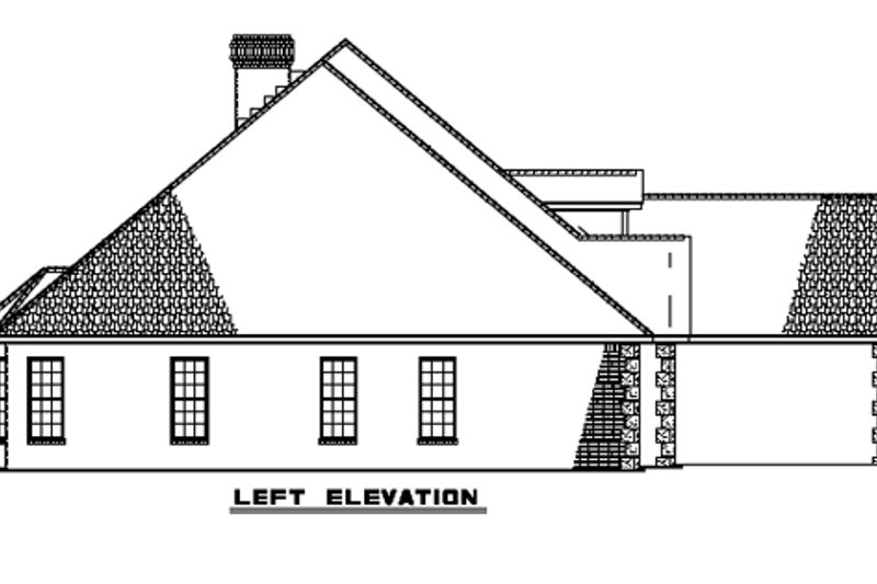 Home Plan - Exterior - Other Elevation 2 for European House Plan #17-2167 - 5 bed, 4 bath