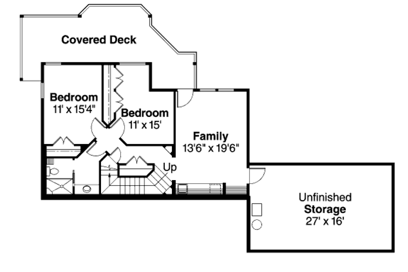 Home Plan - Floor Plan - Lower Floor for Traditional House Plan #124-671 - 3 bed, 2.5 bath