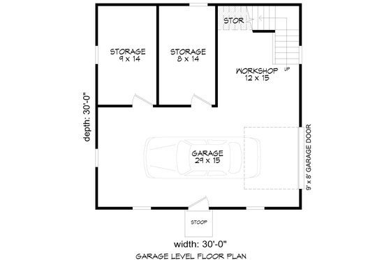 Floor Plan - Main Floor for Colonial House Plan #932-991, 0 bath
