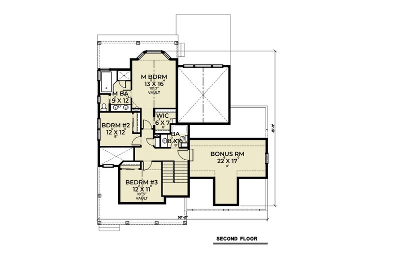 House Plan Design - Floor Plan - Upper Floor for Farmhouse House Plan #1070-126 - 3 bed, 2.5 bath