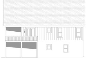Exterior - Rear Elevation for Country House Plan #932-611 - 2 bed, 2 bath
