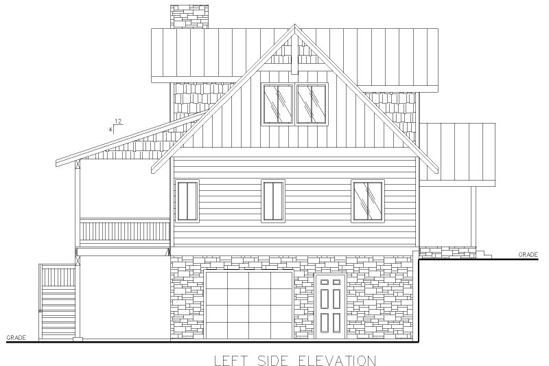 House Design - Exterior - Other Elevation for Farmhouse House Plan #117-1013 - 2 bed, 2 bath