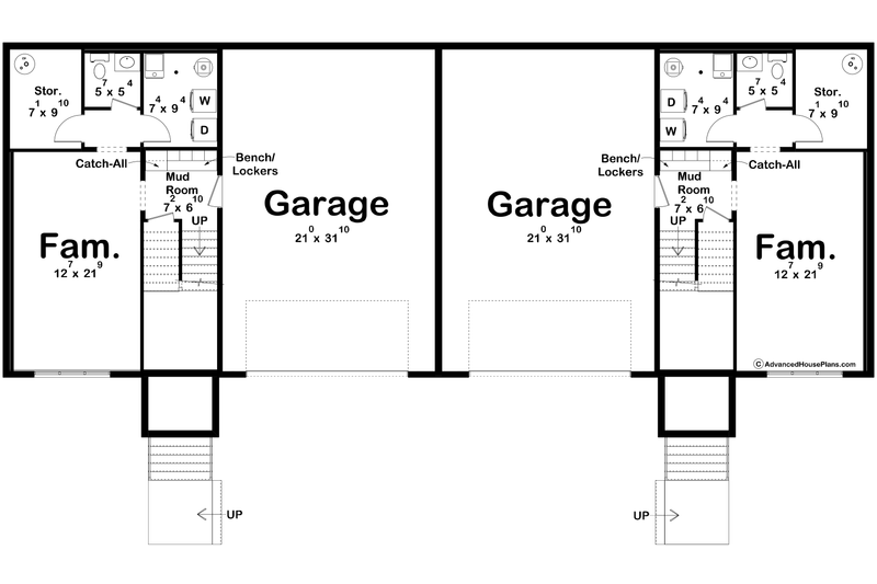 Architectural House Design - Floor Plan - Lower Floor for Traditional House Plan #455-386 - 3 bed, 2.5 bath