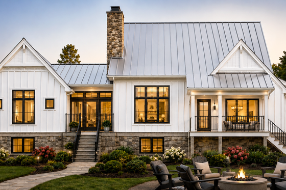 Exterior - Rear Elevation 2 for Farmhouse House Plan #928-439 - 3 bed, 3.5 bath