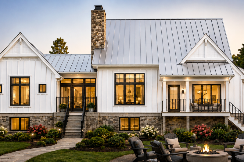 House Blueprint - Exterior - Rear Elevation 2 for Farmhouse House Plan #928-439 - 3 bed, 3.5 bath
