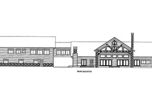 Exterior - Rear Elevation for Craftsman House Plan #117-735 - 4 bed, 3 bath