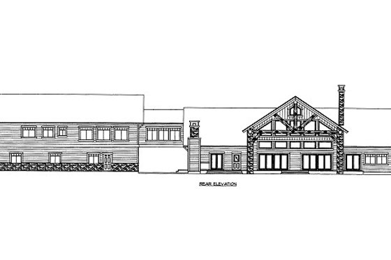 Exterior - Rear Elevation for Craftsman House Plan #117-735 - 4 bed, 3 bath